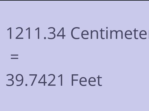 1211.34 CM TO FEET