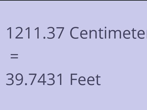 1211.37 CM TO FEET