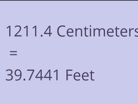 1211.4 CM TO FEET