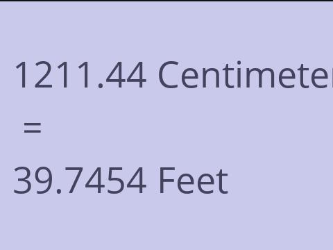 1211.44 CM TO FEET