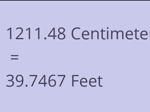 1211.48 CM TO FEET