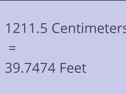 1211.5 CM TO FEET