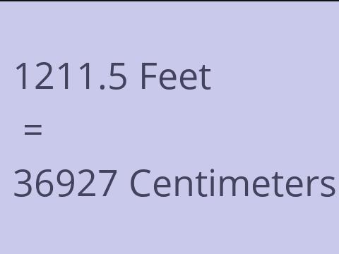 1211.5 FEET TO CM