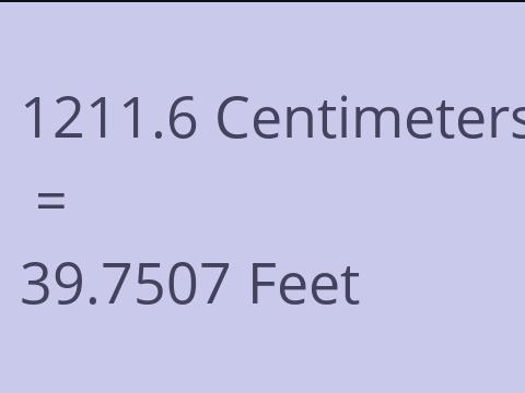 1211.6 CM TO FEET