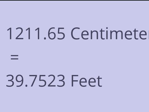 1211.65 CM TO FEET