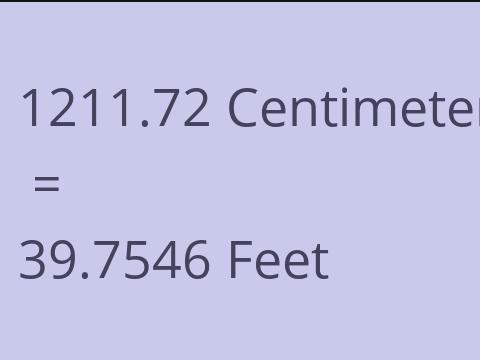 1211.72 CM TO FEET