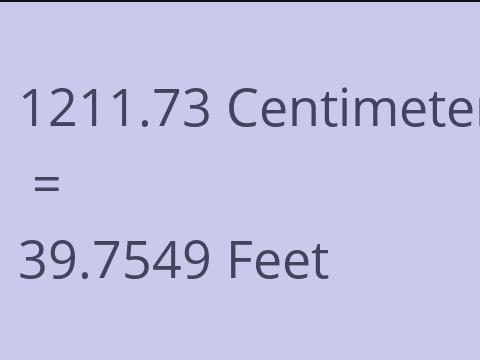 1211.73 CM TO FEET