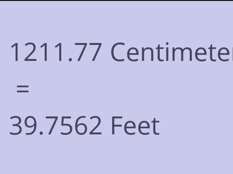 1211.77 CM TO FEET