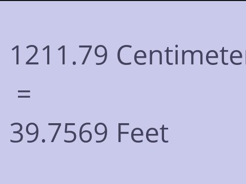 1211.79 CM TO FEET