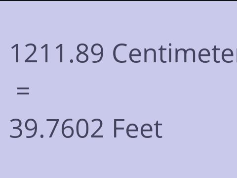 1211.89 CM TO FEET