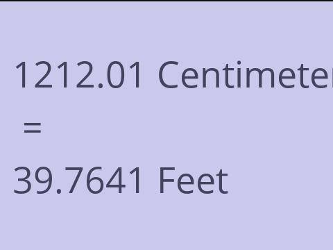 1212.01 CM TO FEET