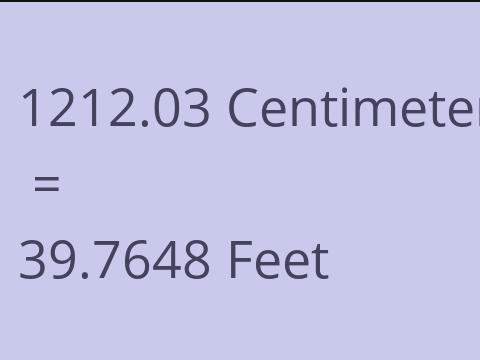 1212.03 CM TO FEET