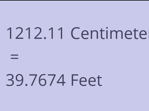 1212.11 CM TO FEET