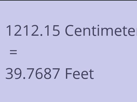 1212.15 CM TO FEET