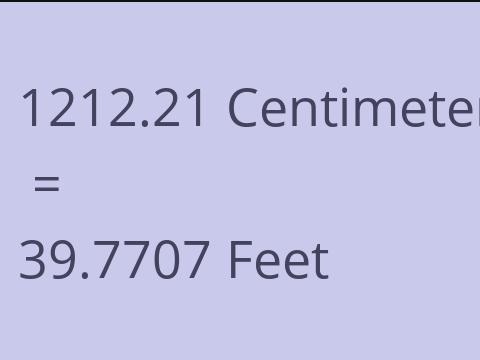 1212.21 CM TO FEET