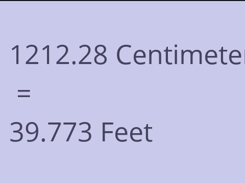 1212.28 CM TO FEET