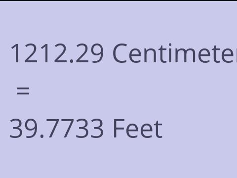 1212.29 CM TO FEET