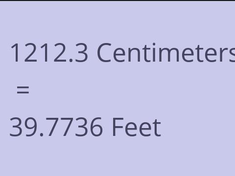 1212.3 CM TO FEET