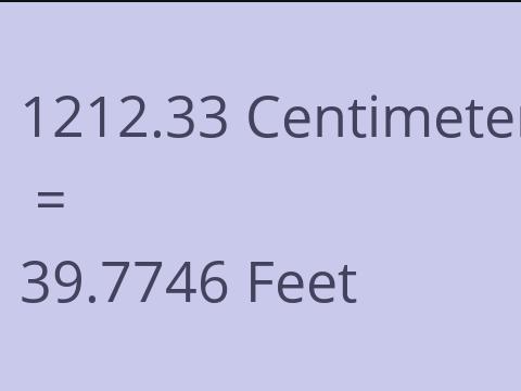 1212.33 CM TO FEET