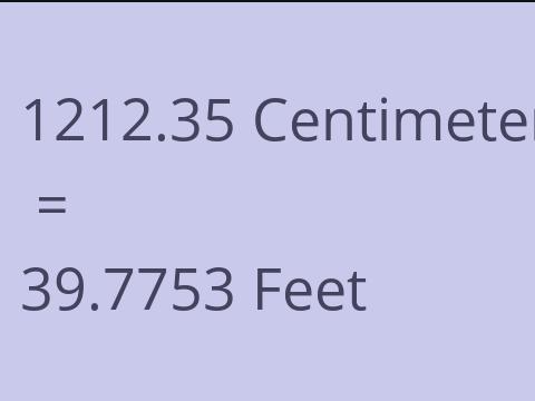 1212.35 CM TO FEET