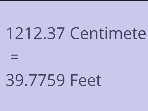 1212.37 CM TO FEET