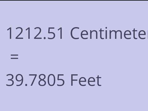 1212.51 CM TO FEET