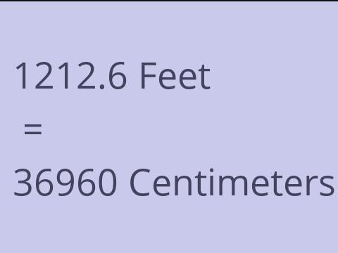 1212.6 FEET TO CM