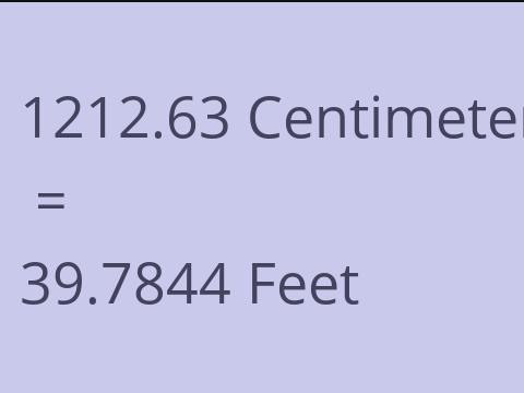 1212.63 CM TO FEET