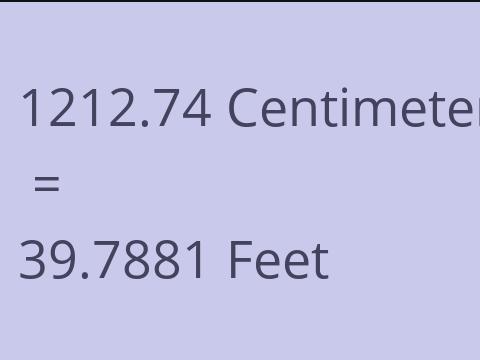 1212.74 CM TO FEET