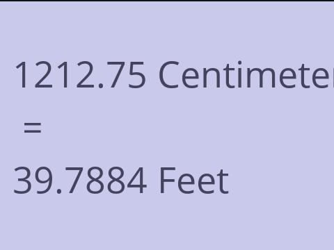 1212.75 CM TO FEET