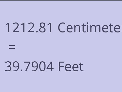 1212.81 CM TO FEET