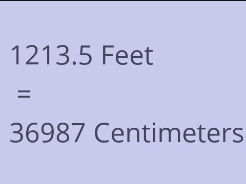 1213.5 FEET TO CM