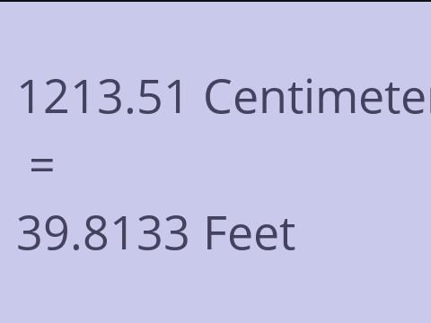 1213.51 CM TO FEET