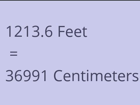 1213.6 FEET TO CM