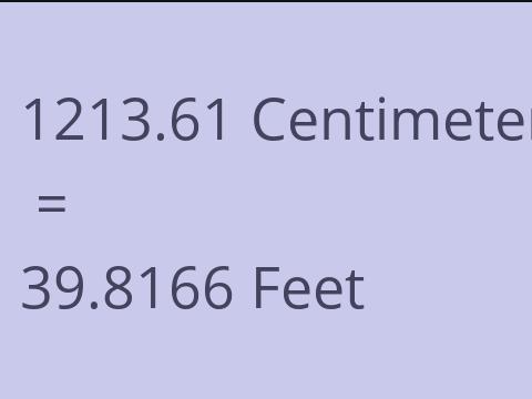 1213.61 CM TO FEET