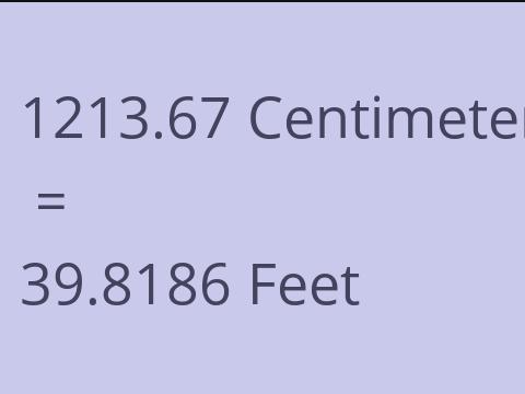 1213.67 CM TO FEET