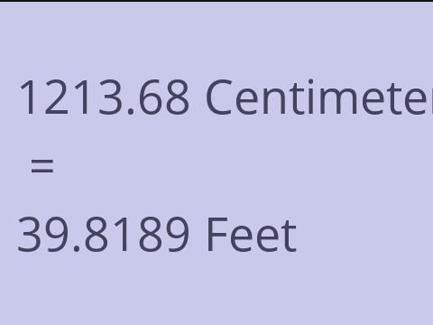 1213.68 CM TO FEET