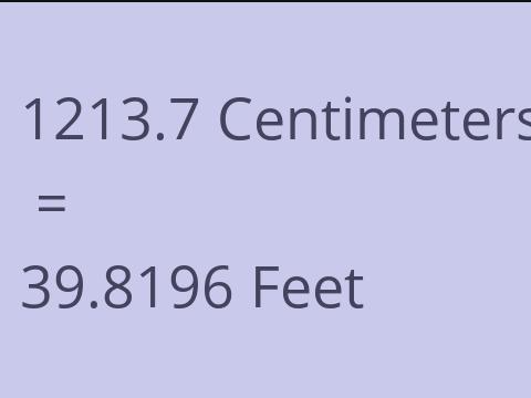 1213.7 CM TO FEET