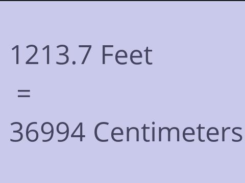 1213.7 FEET TO CM