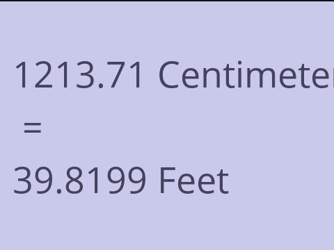 1213.71 CM TO FEET