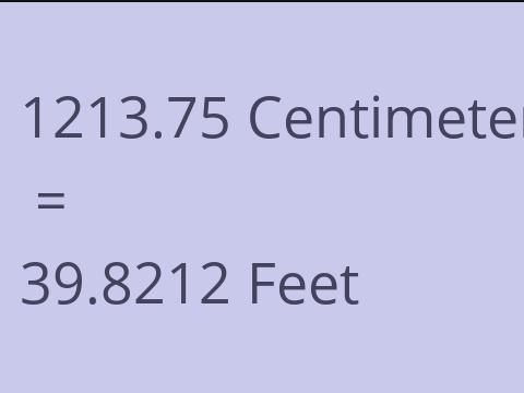 1213.75 CM TO FEET