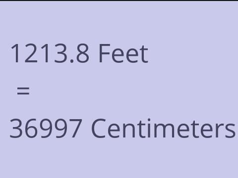 1213.8 FEET TO CM