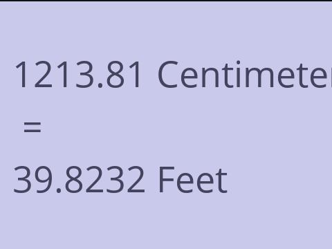 1213.81 CM TO FEET