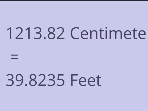 1213.82 CM TO FEET