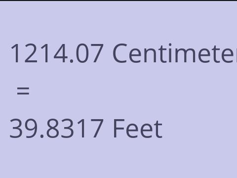 1214.07 CM TO FEET