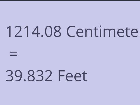 1214.08 CM TO FEET