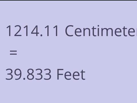 1214.11 CM TO FEET