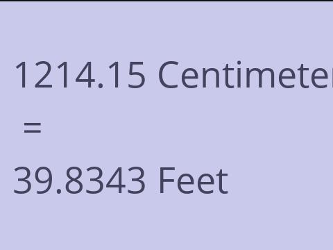 1214.15 CM TO FEET