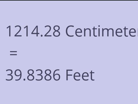 1214.28 CM TO FEET