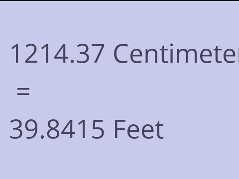 1214.37 CM TO FEET